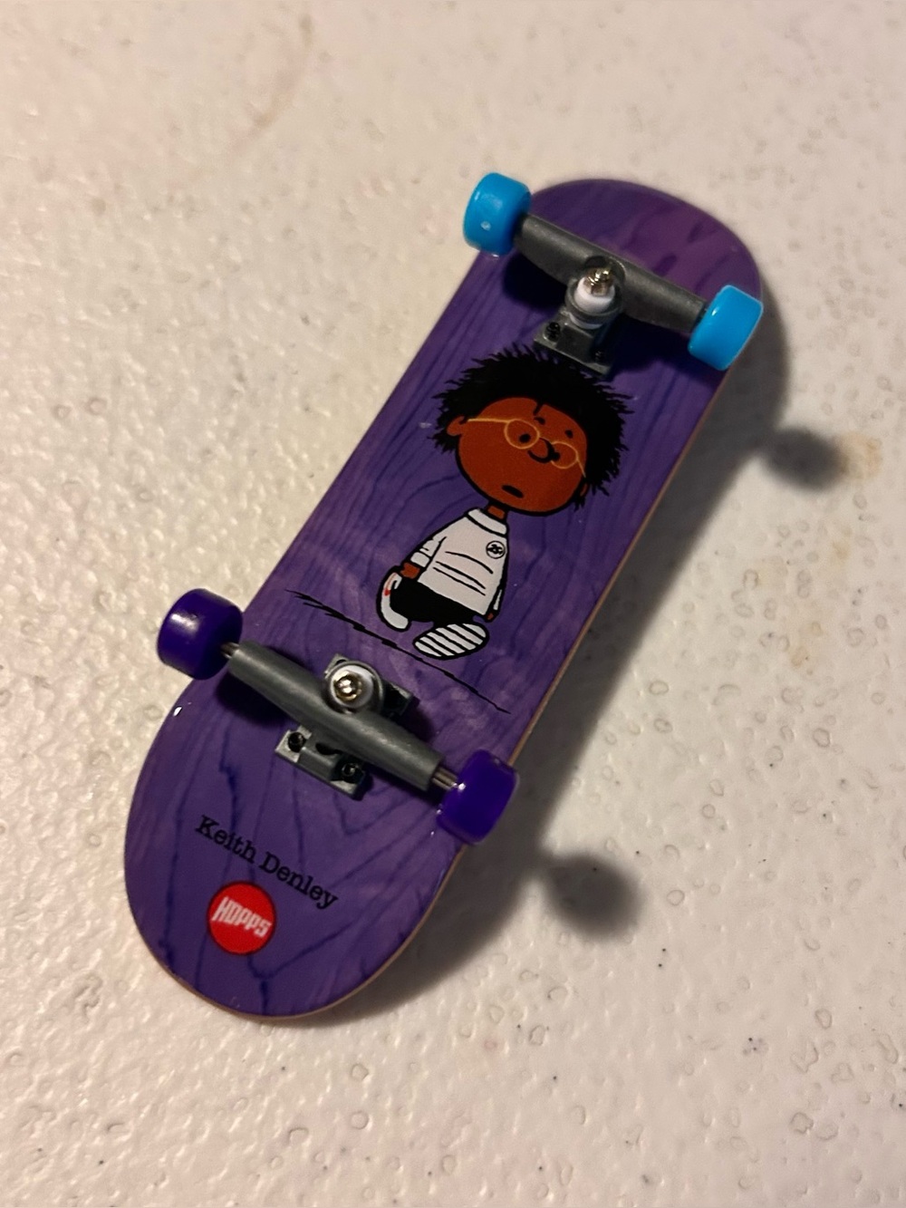 HOPPS SKATEBOARDS “KEITH DENLEY” TECK Tech DECK FINGERBOARD RARE Purple